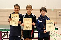 Siegerfoto Schüler B: v. l. Linus Walk (2.), Yannick Weger (1.), Luca Dobry (3.)