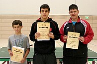 Siegerfoto Jugend: v. l. Alexander Denk (2.), Mario Gößwald (1.), Elevedin Mesovic (3.)